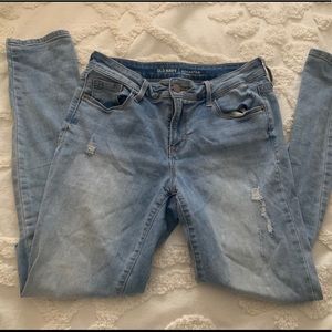Distressed Denim Jeans Light Wash